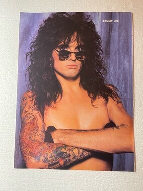 Tommy Lee Pinup- Black Hair, Tattooed Arms